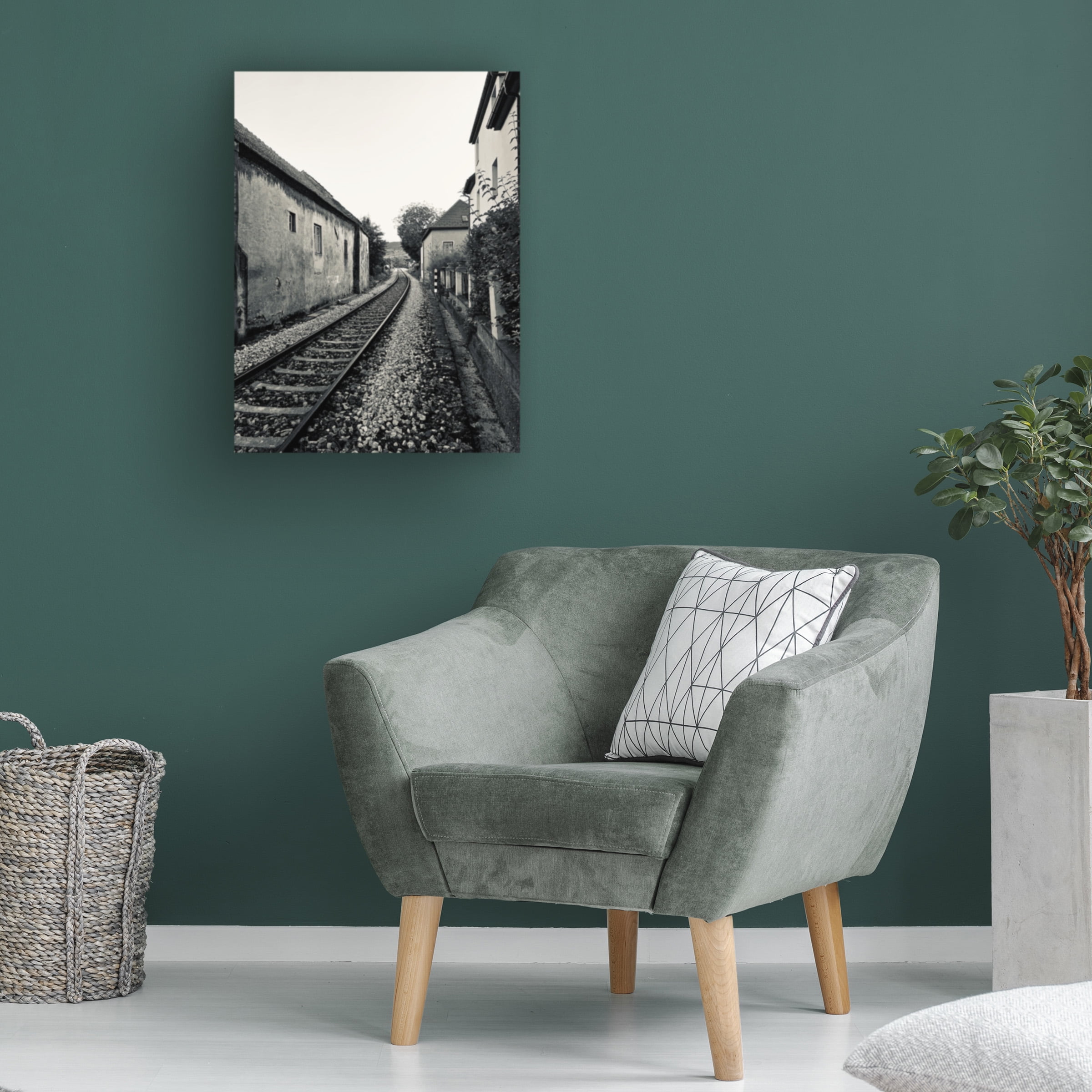 Susan Vizvary Photography 'Train Tracks in Black and White' Canvas Art