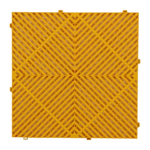 Tapete de drenaje entrelazado para pisos, baldosas para interiores, empalme modular, tapete acolchado Amarillo