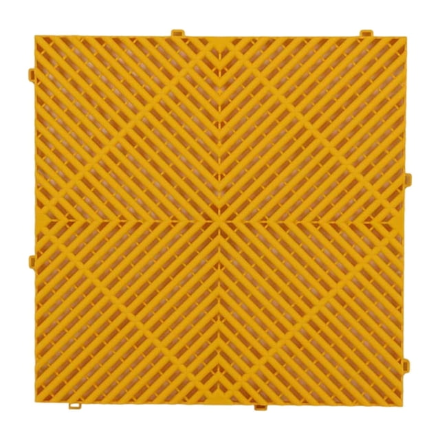 DOLITY Floor Tile Drain Tile Hot Tub Walkway RV Workbench Interlocking Drainage Mat Yellow