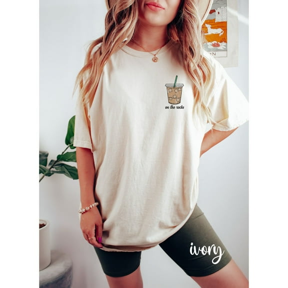 On The Rocks Iced Coffee Shirt, Trendy Coffee Graphic T-Shirt, Weather Graphic Tee, Fall Coffee Gift, Coffee Lover Gift