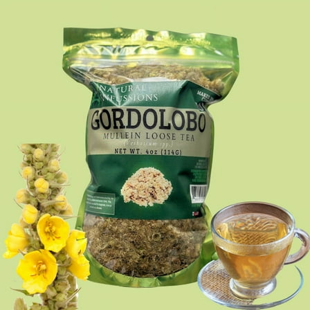 Mullein Herbal Leaf Tea-(Jumbo Size 4oz) Makes 30  Cups/For Detox & Respiratory Support- Hierba de Gordolobo