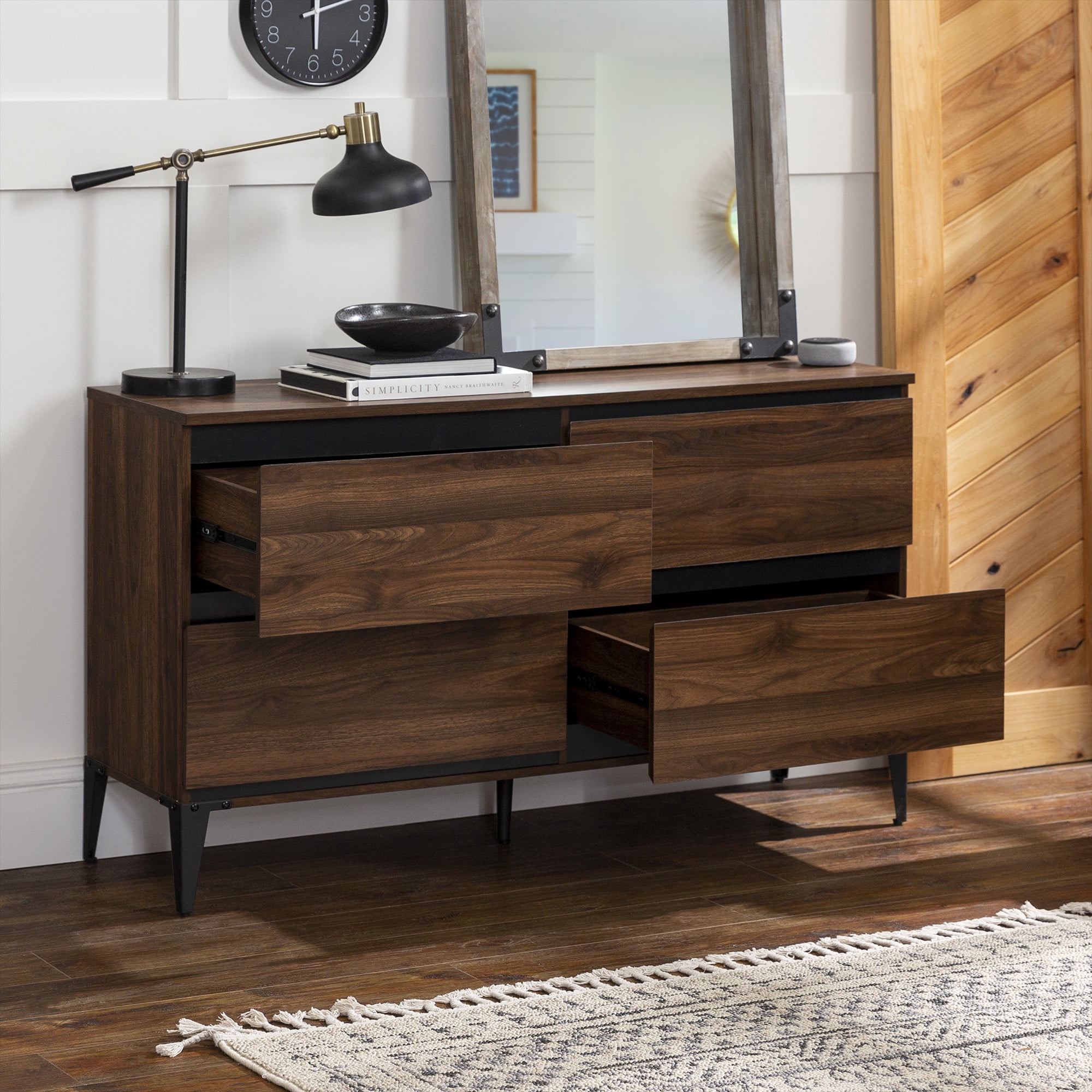 Milton Four-Drawer Dark Walnut Dresser by River Street Designs
