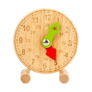 CALIDAKA Game Baby Durable Teaching Learning Tool Early Education Boys Girls Wooden Clock