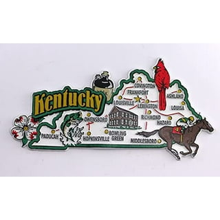  State of Kentucky Key Chain Acrylic Souvenir Keychain Retro  Style Map Gift 2 Inch : Clothing, Shoes & Jewelry