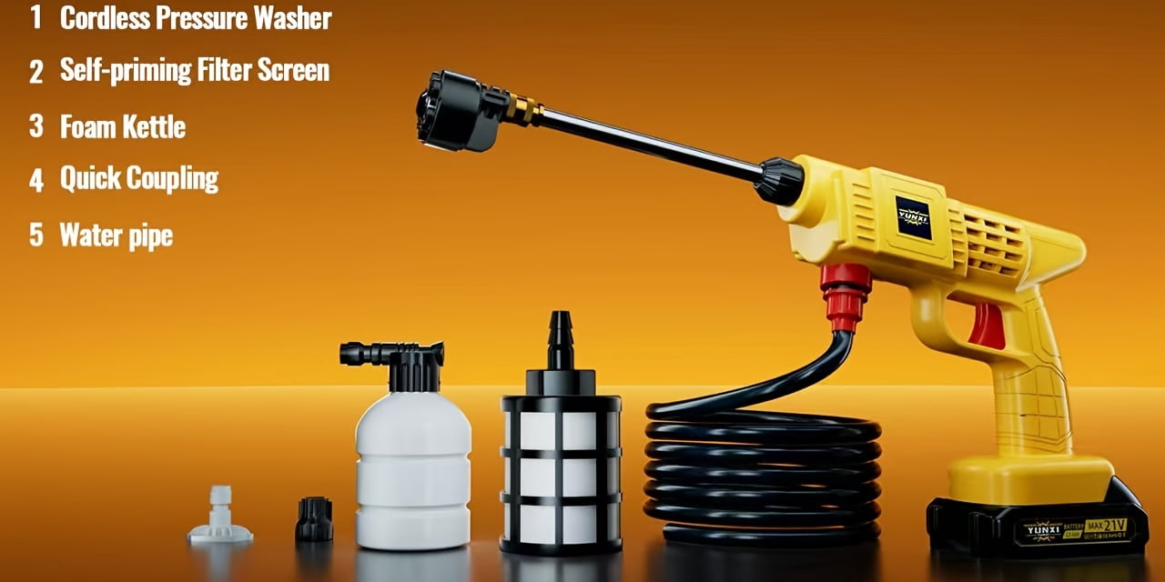 DGB Cordless Pressure Washer, Portable Power Cleaner for Car, Patio & Home Cleaning