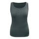 thumbnail image 2 of Camisetas Sin Mangas Para Adolescentes Camiseta sin mangas informal de Color sólido para mujer, camiseta sin mangas con botones y cuello redondo, chaleco de empalme de punto, camiseta (Grey, XXL), 2 of 6