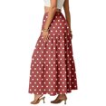 thumbnail image 4 of Women Polka Dot Maxi Skirt Elegant Bodycon A Line Flare Long Skirts Cute Dots Print Flowy Maxi Satin Skirt Vintage Streetwear, 4 of 6