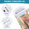 thumbnail image 5 of 40 oz Tumbler With Handle Stainless Steel Insulated Tumbler With Lid for Car Cup Holder Cute Little Squirrel, 5 of 9