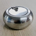 thumbnail image 3 of Noble ashtray for outside and inside Stainless steel ashtray with lid Ashtray with cigarette holder Wind ashtray with hinged lid Wind ashtray solid (2 pieces), 3 of 6