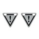thumbnail image 1 of Señal reflectante Toystoory para bicicleta reflector triangular de metal ciclismo tipo F 2Conjunto, 1 of 6