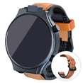 thumbnail image 1 of Soft Replacement Wristband Leather Smart Watch Strap Quick-Release Watch Belt Breathable Adjustable Watch Band Compatible with LOKMAT APPLLP Pro Smart Watch 26mm Brown Leather Strap, 1 of 2