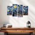 thumbnail image 2 of Elephant Stock Abstract Nyc Wall Art - Horizontal Multi Panel Canvas - Living Room Wall Decor - City Multi Panel - Yellow And Blue Decor - 24" x 14", 2 of 4