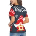 thumbnail image 3 of Fuzoiu Cute Christmas Gnomes (2) Print Women's Classic V-Neck T-Shirt, Short Sleeve V Neck Tees for Casual Everyday Wear,Casual Fit Tee,Summer Fashion Tops-XX-Large, 3 of 5