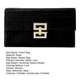 thumbnail image 4 of HEVIRGO Women Clutch Bag Envelope Shape Bohemian Foldable Double-layer Straw Braided Summer Beach Vacation Handbag, 4 of 8