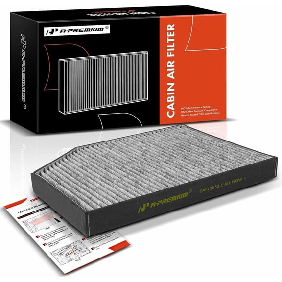 A-Premium Cabin Air Filter with Activated Carbon Compatible with BMW 330e, 330e xDrive, 330i, 330i xDrive, X3, 430i, 430i Gran Coupe, 430i xDrive, 230i, X4, Z4, i4, M240i, M340i, M4 & Toyota GR Supra