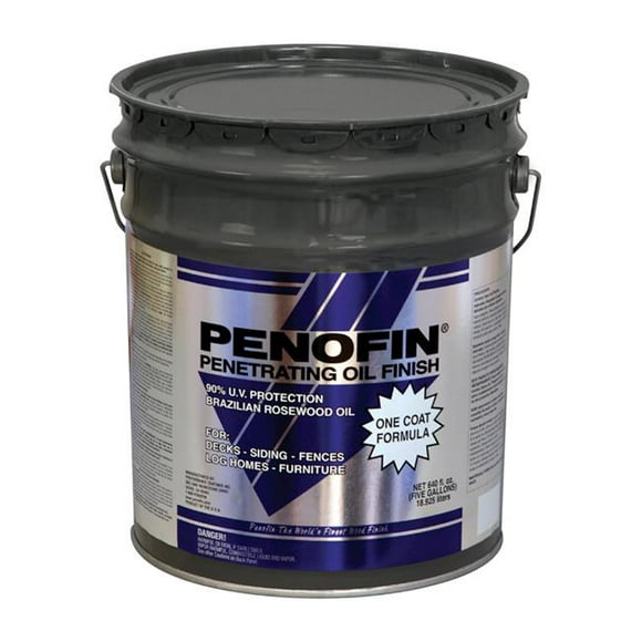 Penofin 1901149 5 gal Transparent Chestnut Oil-Based Penetrating Wood Stain, Blue