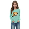 thumbnail image 3 of WRKEKC Girls Long Sleeve T-Shirts, Boys Long Sleeve Shirts, Boys' and Girls' Long Sleeve Bear Print Cute Crew Neck Casual Tops, 3 of 6