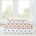 thumbnail image 2 of Intelligent Design Ensemble de Draps Imprimés à Pois Métalliques Blush/or Simple, 2 of 4