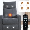 thumbnail image 4 of Rocker Recliner Chair with Heat Massage - Manual Swivel Recliner, Lumbar Heat, 8 Vibration Points, Fabric for Living Room, Bedroom, 4 of 8