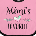 thumbnail image 4 of Inktastic Mimi's Favorite- Heart Grandchild Boys or Girls Baby Bib, 4 of 4