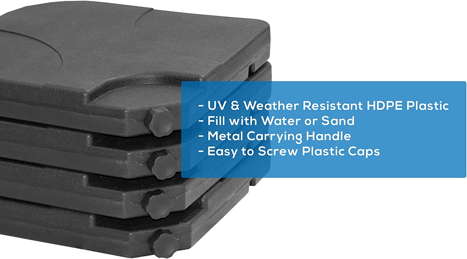 Home Furniture Patio Umbrella Weights 4 PCS Set Fillable Heavy Duty