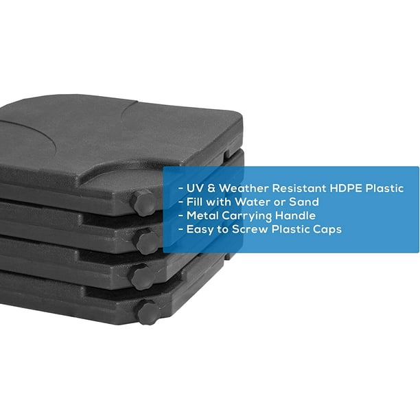 Home Furniture Patio Umbrella Weights 4 PCS Set Fillable Heavy Duty