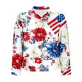 thumbnail image 5 of SELONE 4th of July Button up Shirt Women Hoilday Tops Collared Long Sleeve Clothes Independence Patriotic Graphic Wear, 5 of 5