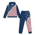 thumbnail image 5 of DISNIMO American Flag Hoodies for Boys Hoodie Set Kids Hoodies And Sweat Pants Sets for Boys Graphic Hoodie Jogger Outfit Set 2 Piece Sizes 4 5 Pullover Tracksuit with Pockets Kids, 5 of 7