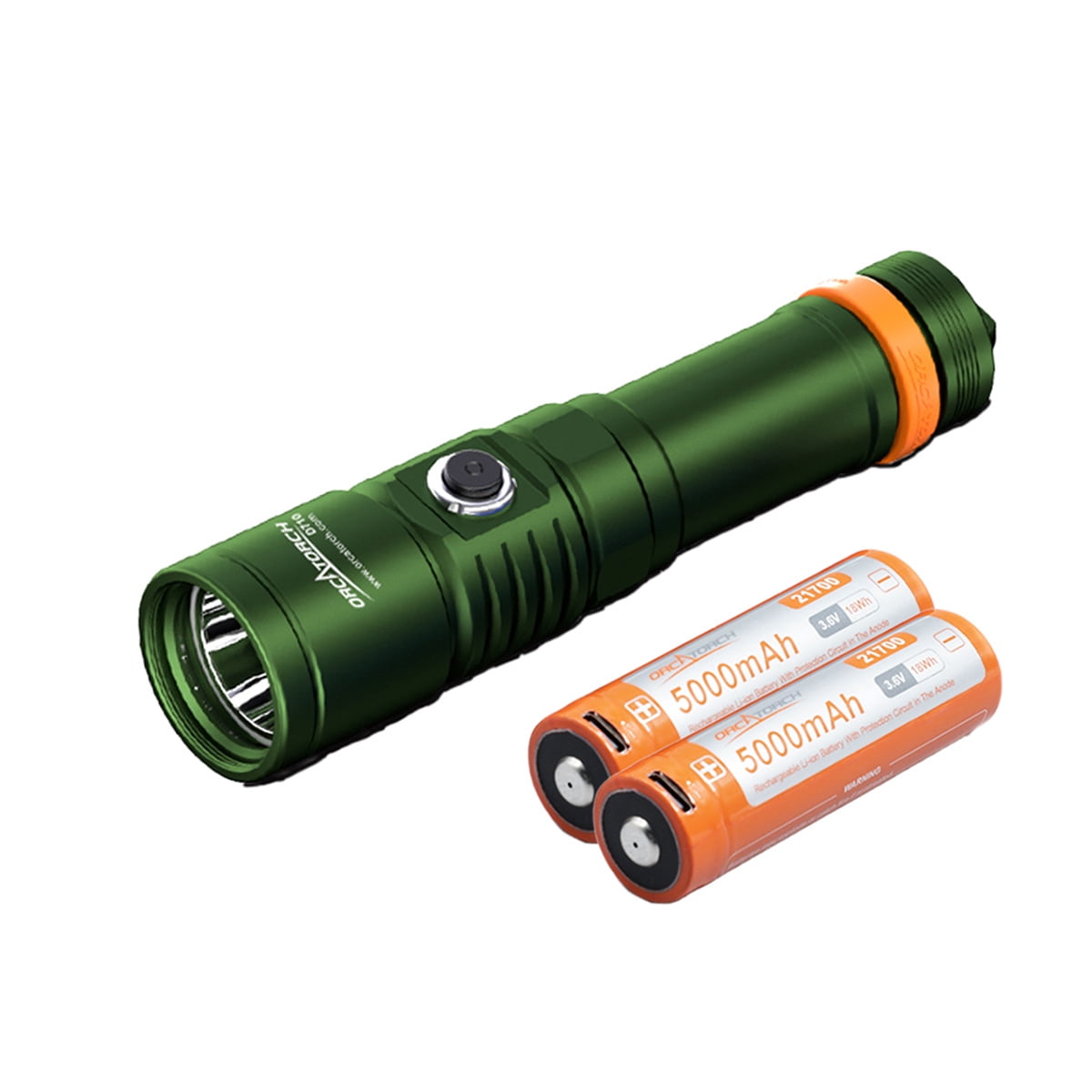 ORCATORCH D710 Scuba Diving Light, 3000 Lumens Super Bright Underwater Flashlight with 6 Degrees Narrow Beam