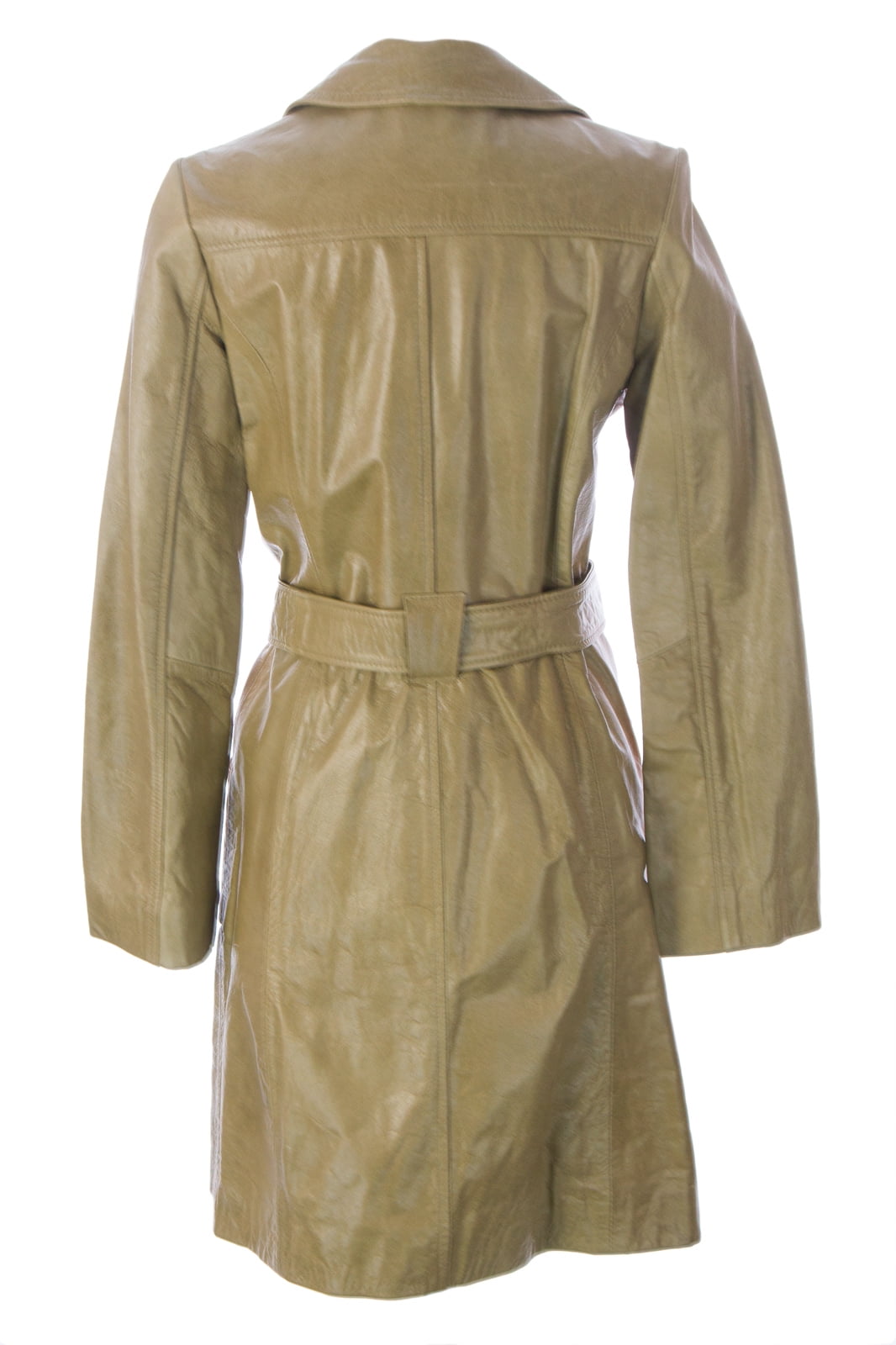 Doma by Luciano Abitboul Women's Long Belted Leather Jacket