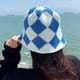thumbnail image 3 of Gorro de pescador corto con puños de punto de lana para hombres y mujeres, gorros cálidos de invierno con diseño geométrico de diamantes y cuadros, gorro de lana, 3 of 5