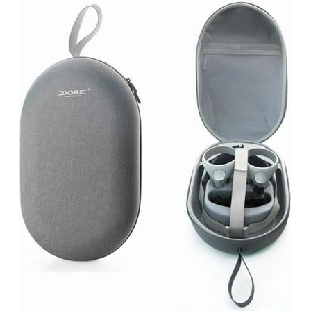 Hard Case Compatible with Meta Oculus Quest 3 VR Gaming Headset&Touch Controllers,Waterproof Shockproof Carrying Bag with Mesh Pocket for Travel and Home Storage Case