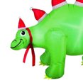 thumbnail image 2 of Occasions Air Flowz 5' Inflatable Stegosaurus w/ Santa Hats Yard Decoration, 2 of 3