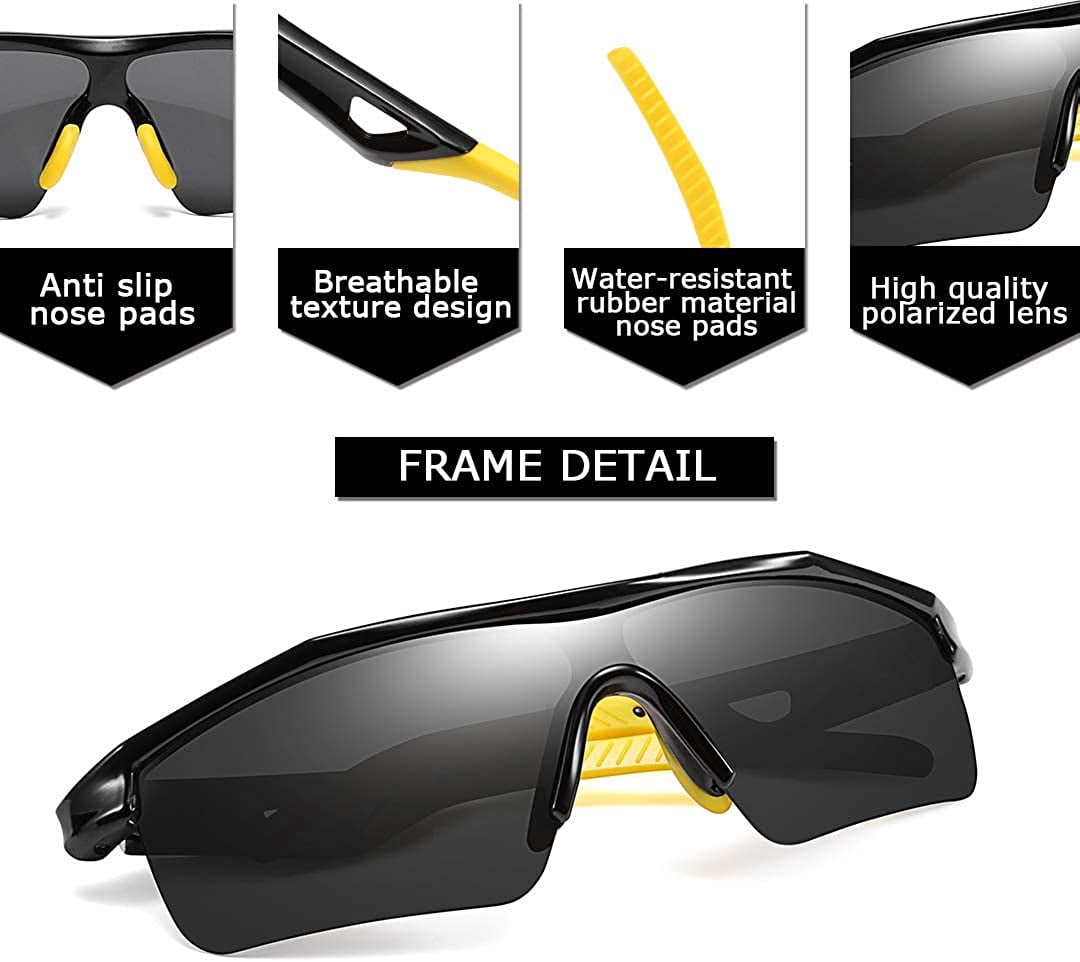 FEISEDY Kids Teens Sports Polarized Sunglasses TR90 Frame Boys Girls Cycling B2454