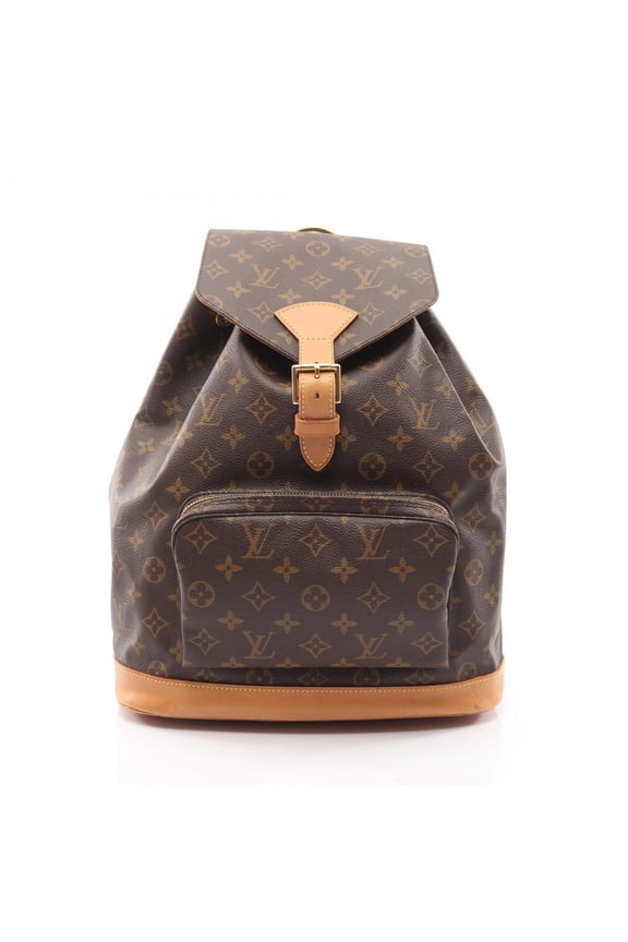 Pre-Owned Louis Vuitton Montsouris GM Backpack, Coated Canvas and Leather, Monogram,... (Fair)