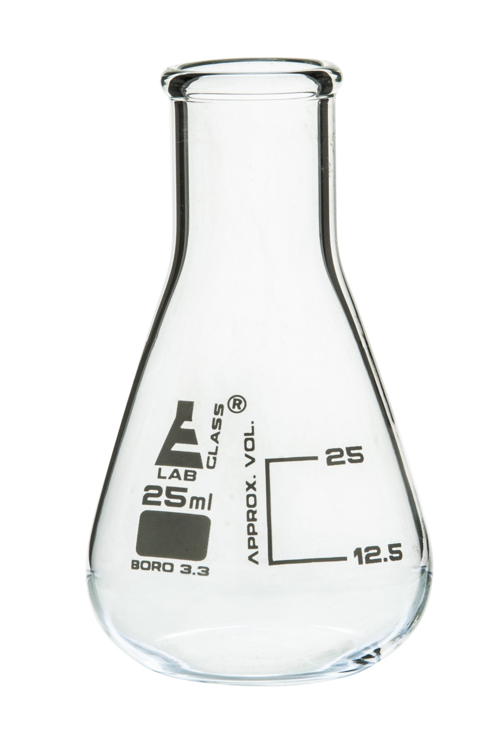 Erlenmeyer Flask, 25mL Borosilicate Glass Narrow Neck Flasks, Conical Flasks, Glass Flasks
