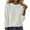 White, variant on Women's Fashion Casual Loose Pullover Solid Color Round Neck Long Sleeve Knit Sweater for Fall and Winter, Comfortable and Versatile, Ideal for Everyday Wear,Black,Size L
