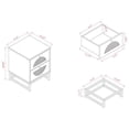 thumbnail image 3 of Baxton Studio Ardon Brown Wood and Black Metal 2-Drawer End Table with Rattan, 3 of 11
