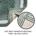 thumbnail image 4 of Better Homes & Gardens Bordered Striped 2-Pack Bath Rug Bundle, Green Ash, 20” x 30”, 4 of 7