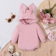 thumbnail image 2 of Ruyang My First Easter Baby Boy Girl Outfit New Born Long Sleeve Bunny Ear Hooded Sweatshirt Romper Jumpsuit Soft Cotton Cute Onesie, 2 of 7