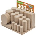 thumbnail image 1 of BAIPOK Protectores para muebles de fieltro beige autoadhesivos, 300 piezas, 1 of 6