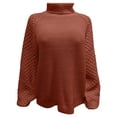 thumbnail image 5 of Winter Knitted High Neck Pullover Sweater Soft Warm Turtleneck Top Cozy Casual Fall Fashion Comfortable Yarn Elegant Long Sleeve Outerwear, 5 of 6
