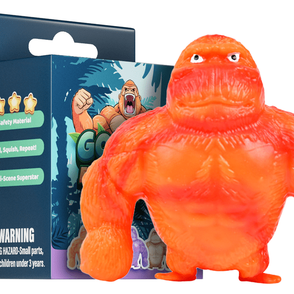Needleline Gorilla Squeeze Stress Relief Toy - Soft Durable Anxiety Relief for Kids & Adults, Fun Fidget Sensory Toy for Relaxation and Focus, Party Favors for Kids.