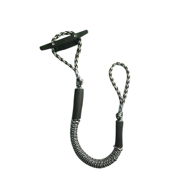 Elastic Boat Bungee Dock Line Bungee Pontoon Kayak Canoe Docking Rope Boat Dock Line Stretches to 5.5ft Black White Wave
