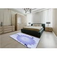 thumbnail image 5 of Ahgly Company Machine Washable Indoor Square Transitional Heavenly Blue Area Rugs, 4' Square, 5 of 7