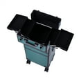 thumbnail image 6 of Zeng Rolling Makeup Case with Drawers Train Case Makeup Trolley Case,Dark Green, 6 of 10