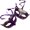 Purple Silver, variant on Couples Masquerade Ball Mask Cosplay Mardi Gras Prom Dance Birthday Dad Daughters Party Wear or Cake Topper MASQ