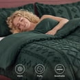 thumbnail image 5 of U by Bedsure Queen Tufted Boho Comforter Set, 3 Pieces Farmhouse Shabby Chic Embroidery Mallard Green Bedding Set, Soft Jacquard Comforter for All Seasons, 5 of 10