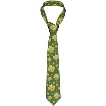 Happy St. Patrick's Day Ties for Men Business Neck Ties Fashion Neckwear Novelty Casual Neckties Festival Outfits Accessory
