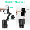 thumbnail image 5 of SPEEDWOW Upgraded 2-in-1 Car Cup Holder Expander Adjustable Base with Phone Mount 360° Rotation Cup Holder Cell Phone Holder for Car Compatible with iPhone,Samsung & All Smartphones, 5 of 10